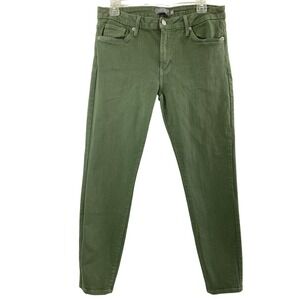 Just‎ USA Olive Green Denim Jeans Womens Size 31 Skinny Stretch